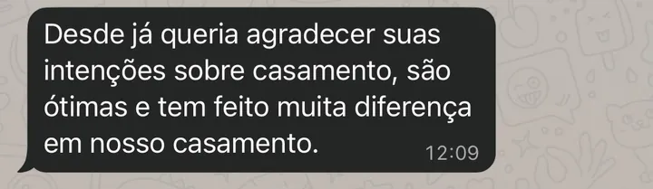 Depoimento 2 enviado por mensagem