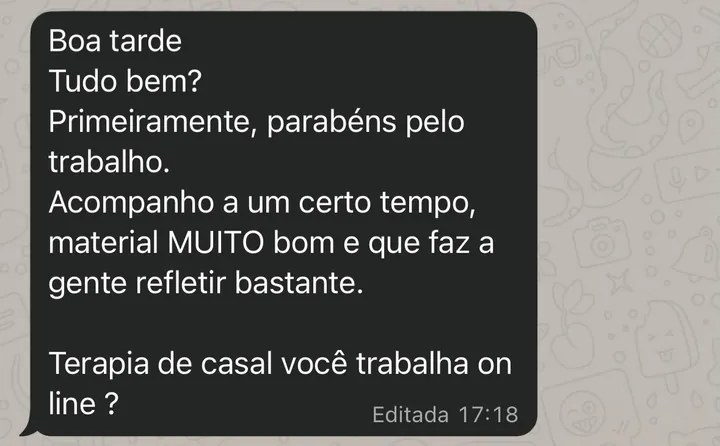 Depoimento 4 enviado por mensagem